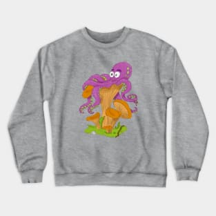 Octopus with chanterelle Crewneck Sweatshirt